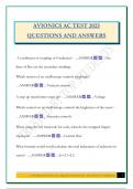 AVIONICS AC TEST 2025 QUESTIONS AND ANSWERS