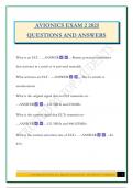 AVIONICS EXAM 2 2025 QUESTIONS AND ANSWERS
