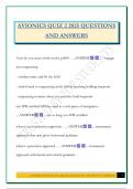 AVIONICS QUIZ 2 2025 QUESTIONS AND ANSWERS