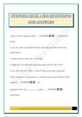AVIONICS QUIZ 2 2025 QUESTIONS AND ANSWERS