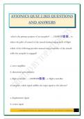 AVIONICS QUIZ 2 2025 QUESTIONS AND ANSWERS