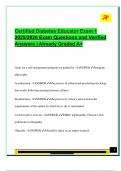 Certified Diabetes Educator Exam 1  2025&sol;2026 Exam Questions and Verified  Answers &vert; Already Graded A&plus;