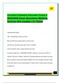 Certified Diabetes Educator Exam 4  2025&sol;2026 Exam Questions Marking  Scheme New Update &vert; A&plus; Rated