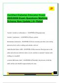 Certified Diabetes Educator Exam  2025&sol;2026 Exam Questions Marking  Scheme New Update &vert; A&plus; Rated