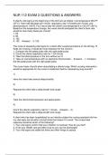 NUR 112 EXAM 2 QUESTIONS & ANSWERS