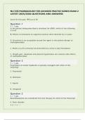 NU 578 PHARMACOLOGY FOR ADVANCED PRACTICE NURSES EXAM 2 LATEST 2025&sol;2026 QUESTIONS AND ANSWERS