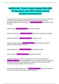 NURSG 546 - Exam 2 Latest Update 2025-2026 110 Questions and 100&percnt; Verified Correct Answers Guaranteed A&plus;