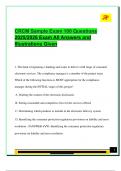 CRCM EXAM PACKAGE DEAL QUESTIONS AND VERIFIED DETAILED ANSWERS &vert; 100&percnt; GUARANTEED PASS &vert; ALREADY GRADED A&plus;