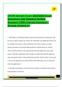 CRCM Sample Exam 2025&sol;2026 Exam  Questions with Detailed Verified  Answers &lpar;100&percnt; Correct Answers&rpar; &vert;  Already Graded A&plus;