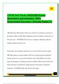 CRCM Self Study 2025&sol;2026 Exam  Questions and Answers 100&percnt;  Guaranteed Success &vert; Already Rated A&plus; 
