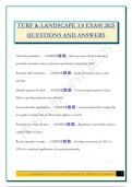 TURF & LANDSCAPE 3&period;0 EXAM 2025 QUESTIONS AND ANSWERS