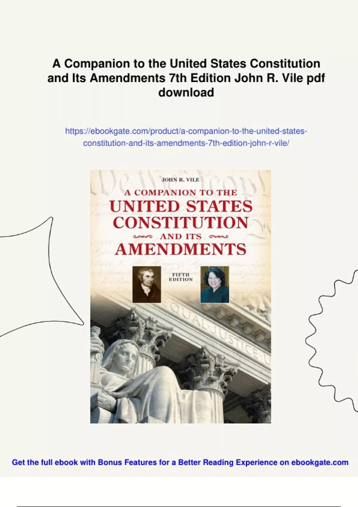 Summary A Companion to the United States Constitution and Its ...