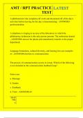 AMT &sol; RPT PRACTICE TEST QUESTIONS AND ANSWERS 2025