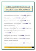 IUPUI Anatomy Bundled Exams Questions and Answers 100&percnt; Pass &vert;Verified and Updated 