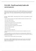NAA 100 -- Final Exam Study Guide with correct answers