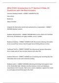 WGU D322 Introduction to IT Section 6 Data 43 Questions with Verified Answers&comma;100&percnt;CORRECT