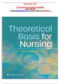 TEST BANK FOR&colon;  FOR THEORETICAL BASIS FOR NURSING  SIXTH EDITION BY MELANIE MCEWEN PHD LATEST UPDATE GRADED A&plus;&Tab;