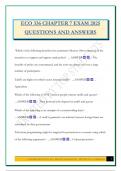 ECO 336 CHAPTER 7 EXAM 2025 QUESTIONS AND ANSWERS