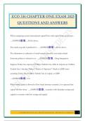 ECO 336 CHAPTER ONE EXAM 2025 QUESTIONS AND ANSWERS