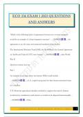 ECO 336 EXAM 1 2025 QUESTIONS AND ANSWERS