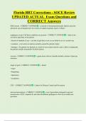 Florida BRT Corrections - SOCE Review  UPDATED ACTUAL  Exam Questions and  CORRECT Answers 