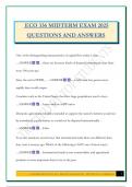 ECO 336 MIDTERM EXAM 2025 QUESTIONS AND ANSWERS