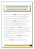 ECO 336 MIDTERM EXAM 2025 QUESTIONS AND ANSWERS