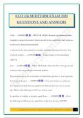 ECO 336 MIDTERM EXAM 2025 QUESTIONS AND ANSWERS