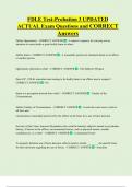 FDLE Test-Probation 3 UPDATED  ACTUAL Exam Questions and CORRECT  Answers 