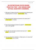 GA ESTHETICIAN STATE BOARD  PRACTICE TEST  2025 BRAND NEW  ACTUAL EXAM WITH ANSWERS&period; 