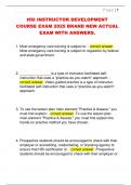 HSI INSTRUCTOR DEVELOPMENT  COURSE EXAM 2025 BRAND NEW ACTUAL  EXAM WITH ANSWERS&period; 