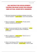 HSI INSTRUCTOR DEVELOPMENT  COURSE RELEASE EXAM 2025 BRAND  NEW ACTUAL EXAM WITH ANSWERS&period;
