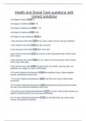 Health and Social Care questions with  correct solutions 