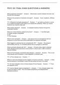 PSYC 301 FINAL EXAM QUESTIONS & ANSWERS