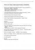 PSYC 301 FINAL EXAM QUESTIONS & ANSWERS