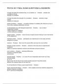 PSYCH 301 FINAL EXAM QUESTIONS & ANSWERS
