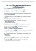 Food and nutrition questions with correct solutios