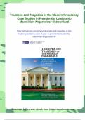 Triumphs and Tragedies of the Modern Presidency Case Studies in Presidential Leadership Maxmillian Angerholzer Iii - Instant Download