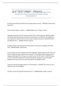 SLP TEST PREP - PRAXIS NEWEST ACTUAL 2025&sol;2026 WITH COMPLETE QUESTIONS AND CORRECT ANSWERS VERIFIED&sol;GRADED A&plus;