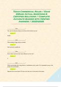 Texas Commercial Rules &sol; Exam Q-Bank Actual Questions & Certified Solutions &sol; Complete Accurate Quizzes with Verified Answers &sol; 2025-2026&period;  
