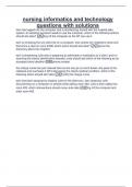 nursing informatics and technology  questions with solutions 