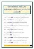 IAHCSMM CER PRACTICE EXERCISES 2 2025 QUESTIONS AND ANSWERS