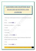 IAHCSMM CER CHAPTERS 9&10 EXAM 2025 QUESTIONS AND ANSWERS