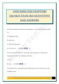 IAHCSMM CER CHAPTERS 13&14&15 EXAM 2025 QUESTIONS AND ANSWERS