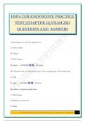 HSPA CER ENDOSCOPE PRACTICE TEST &lpar;CHAPTER 12&rpar; EXAM 2025 QUESTIONS AND ANSWERS