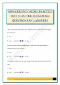 HSPA CER ENDOSCOPE PRACTICE TEST &lpar;CHAPTER 10&rpar; EXAM 2025 QUESTIONS AND ANSWERS