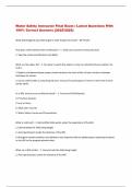 Water Safety Instructor Final Exam &vert; Latest Questions With  100&percnt; Correct Answers &lpar;2025&sol;2026&rpar; 