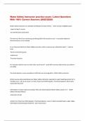 Water Safety Instructor practice exam &vert; Latest Questions  With 100&percnt; Correct Answers &lpar;2025&sol;2026&rpar; 