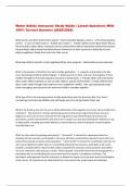 Water Safety Instructor Study Guide &vert; Latest Questions With  100&percnt; Correct Answers &lpar;2025&sol;2026&rpar; 