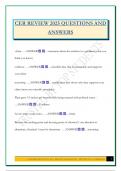 CER REVIEW 2025 QUESTIONS AND ANSWERS